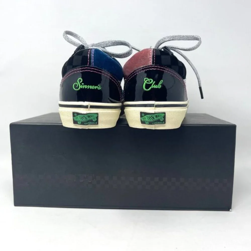 Vans Og Old Skool Lx Black Skateboarding Women Velvet Patent Leather VN0A38FW03E